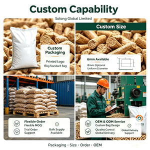 Meilleurs prix sur les granulés de bois de chêne EN Plus-A1 de qualité supérieure, sacs de 15 kg avec motif en forme de bâton, granulés de bois de pin de 6 mm de diamètre en promotion - Product Image 4