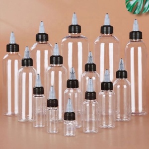 Wholesale 5ml to 500ml <b>Squeeze</b> <b>Bottle</b> Transparent Oil <b>Bottles</b> for Hair PET Plastic Refillable <b>Bottles</b> With Twist Top Cap - Product Image 2