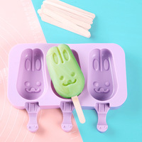 Moule à glaces en silicone grand format, 4 cavités, pour bâtonnets et cornets, idéal pour la fabrication maison de glaces et de cake pops – Nouveauté très demandée