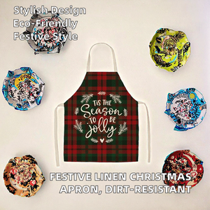 K499 - Peto sin Mangas de Lino para Navidad, Moderno, Creativo, Sostenible, con Estampado Digital, Resistente a la Suciedad del Hogar - Product Image 2