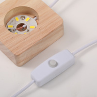 Interrupteur d'éclairage intelligent alimenté par USB lampe de nuit LED en bois lampe de Table de chevet pour chambre salon décor à la maison