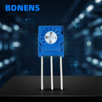 Potentiomètre de réglage linéaire BONENS 10k Ohm à une tour, 3323V 103, préréglé, en céramique métallique