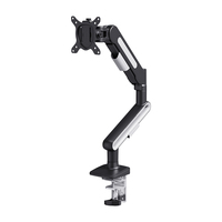 Support de moniteur à bras pneumatique pour écran d'ordinateur OEM ODM 10-42 pouces avec gestion des câbles USB pivotant et inclinable, fixation par pince de bureau