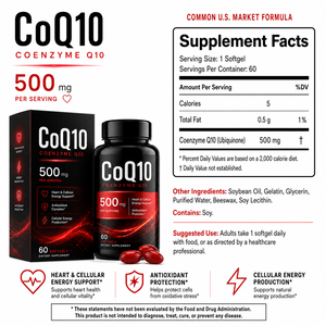 CoQ10 Haute Concentration 500mg Gélules Molles pour <span class=keywords><strong>la</strong></span> Santé Cardiaque et <span class=keywords><strong>la</strong></span> Production d'Énergie Cellulaire Complément Quotidien <span class=keywords><strong>de</strong></span> Bien-être Vente en Gros 60 Gélules Molles - Product Image 6