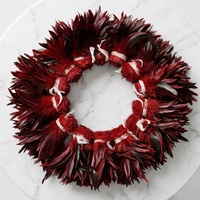 Plumes de coq Schlappen de 8-10 pouces, teintes, en guirlande, pour costumes de carnaval et décoration de vêtements