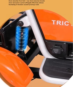 Scooter électrique de 3 roues avec le tricycle électrique de batterie de passager de doubles sièges - Product Image 5