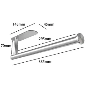Mutfak veya banyo kendinden yapışkanlı veya matkap montaj kağıt rulo tutucu kağıt havlu tutacağı kabine altında