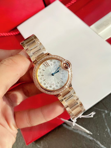 Reloj Mecánico Automático Elegante y a la Moda con Esfera Radial Grabada en Madreperla y Bisel con Diamantes - Product Image 4