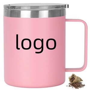 10 oz <b>Orange</b> Mugs for Printing Low Ball Fat Water Mugs with Lid Small Cute Coffee Mug Custom logo for Christmas Festival Cups - Product Image 2