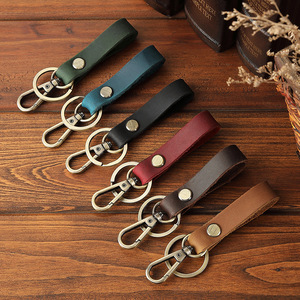 Custom Light Leather Valet Keychain with Belt Loop Clip Square Design Earth Day Edition-Luxury Key Holder