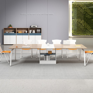 Mesa de Conferencia Rectangular Moderna 2400*1200*750, Muebles de Oficina Modulares para Uso Comercial - Product Image 3