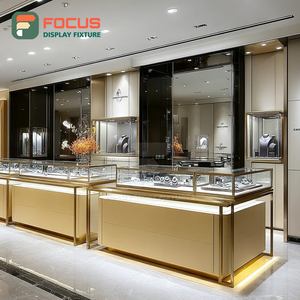 Modern Jewelry Showroom Jewelry Display Case Laminated Finish Commercial Store Showcase Cabinet - Product Image 4