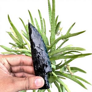 Cuchillo de Obsidiana Negra de Alta Calidad, Tallado a Mano, para Colección, Rituales, Sanación y Exhibición, Decoración de Piedra de Cristal, Regalo Espiritual para el Hogar - Product Image 1