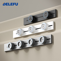 Adaptateur de prise murale durable DELEFU, prise à cinq trous avec ports USB + Type-C, accessoires électriques