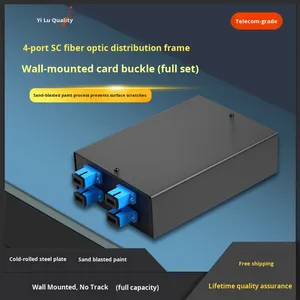 4-<strong>Port</strong> Desktop Fiber Optic Terminal Box Wall-Mounted SC Pigtail Flange Square <strong>Port</strong> Fiber Optic Patch Panel Optic Equipment - Product Image 5