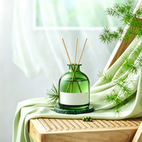 Boîte de diffuseur de parfum en verre vide de luxe avec étiquette personnalisée, cadeau