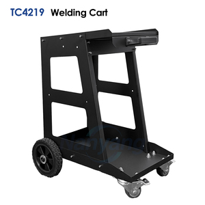2 Tiers Steel Welding Machine <b>Trolley</b> Cart Universal Rolling MIG Welder Gas Cylinder Cart with 7 Inch Solid Wheels - Product Image 1