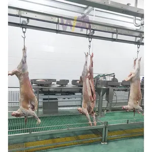 Équipement pour abattoir de moutons de transformation de viande halal de bon fournisseur Rail de transport de carcasses de chèvres pour machines de boucherie d'agneau