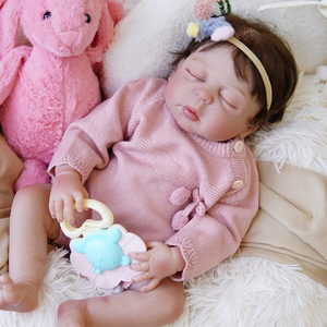 R & B hecho a mano retrato personalizado pintura Hospital adopción Kit DIY juguete Reborn Baby Doll pelo Real silicona suave niños realista - Product Image 1