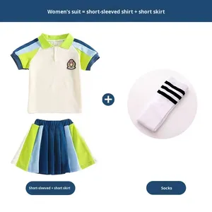 Ensembles d'uniformes scolaires d'été unisexes pour enfants - Polyester/coton - Tissu en coton - Pour les journées sportives et les cérémonies de remise de diplômes - Product Image 6