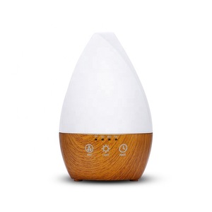 Wood Grain Aroma Diffuser 200ml Ultrasonic Humidifier With <b>Light</b> And <b>Timer</b> For Bedroom Home Use - Product Image 1