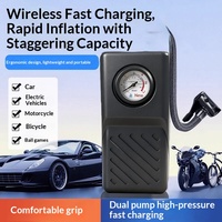 Compresseur d'air numérique électrique portable sans fil pour pneus de voiture, mini pompe à air d'urgence pour pneus