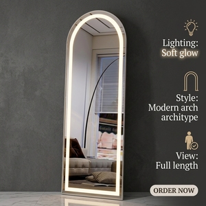 Modern Design LED <strong>Full</strong> <strong>Length</strong> Standing <strong>Wall</strong> <strong>Mounted</strong> Touch Switch Smart <strong>Mirror</strong> for Bedroom Hotel Use - Product Image 3