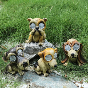 โคมไฟสวนพลังงานแสงอาทิตย์สำหรับสุนัขกลางแจ้งกันน้ำเรซิ่นไฟตกแต่ง LED โซล่าเซลล์โมโน ซี คิวเอช 21652 - Product Image 1