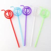 Pailles à boire en plastique écologiques de forme personnalisée - Accessoires de bar de forme unique pour les fêtes et événements d'été