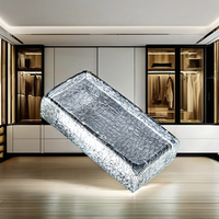 Bloc de verre solide pour la décoration de maisons et de bâtiments, briques de verre cristallin pour salle de bain, salle de sport, mur rideau, courbes solaires, provenance directe usine