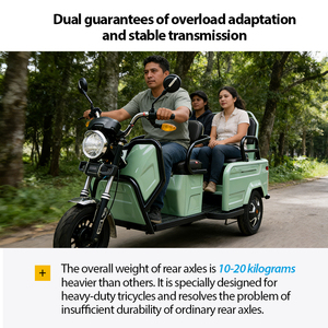 Triciclo Eléctrico <span class=keywords><strong>Plegable</strong></span> para Adultos DVIP, Vehículo de <span class=keywords><strong>Tres</strong></span> <span class=keywords><strong>Ruedas</strong></span> de 60V con Marco Reforzado, Carrocería Abierta Tipo Tuk Tuk para Pasajeros - Product Image 5