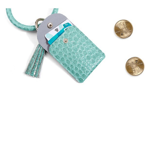 Cross-border hot-selling bracelet tassel card holder wristband PU leather card holder key coin <b>purse</b> tote bag - Product Image 4