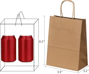 अनुकूलन क्राफ्ट पेपर बैग बेकरी गसेट मीडियम आलू कैंडी पेपर बैग आपूर्तिकर्ता क्राफ्ट पेपर उपहार बैग
