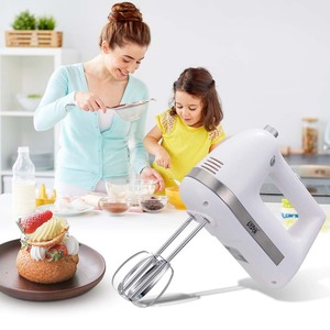 Batteur électrique Winning Star 200W 5 vitesses avec fouet et crochet pétrisseur pour la pâtisserie et le mélange - Product Image 3