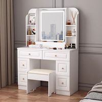 Coiffeuse moderne directe d'usine avec tiroir extensible et miroir pour appartement ou maison pour le maquillage