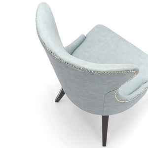 Silla de comedor tapizada de terciopelo contemporáneo Silla de comedor con patas de metal negro - Product Image 5