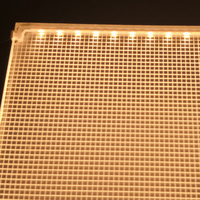 Panneau lumineux LED à éclairage périphérique, forme personnalisée, IP65, pour extérieur, industriel, à intensité variable, pour l'éclairage des vitrines d'exposition de musées