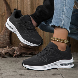 Chaussures de course sur route minimalistes pour femmes, baskets de jogging, chaussures de course sur piste, coussin d'air, tissu extensible, maille respirante, basses, à lacets - Product Image 2