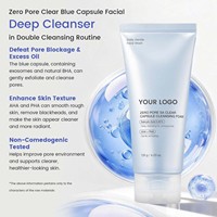 Nettoyant en Capsules Zero Pore Clear Blue Sans Brosse pour une Peau Nette et des Points Noirs Réduits, Double Nettoyage, Soin Coréen OEM ODM