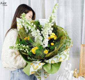 Aierflorist <span class=keywords><strong>2023</strong></span>วอเตอร์ดีไซน์ใหม่ชุดของหัวใจ58*58ซม. 20แผ่นกันน้ำหรูหราดอกไม้กระดาษห่อ - Product Image 6