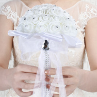 Fabricants de fleurs artificielles en mousse, bouquet de fleurs en PE avec ruban