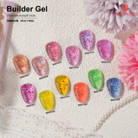 12 Couleurs – Fournitures pour Ongles – Gel UV Durcissant Longue Durée pour Extensions d'Ongles Colorées
