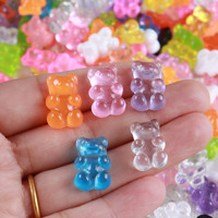 Accessoires en résine DIY très demandés : ours transparent, boîte à papeterie, matériau pour coque de téléphone, garniture pour slime