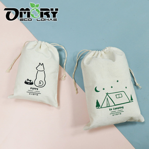 OMORY Wholesale Eco-friendly Large Canvas <b>Drawstring</b> Bag Cotton Storage <b>Pouch</b> 18X25cm Machine Washable for Daily Use Travel - Product Image 3