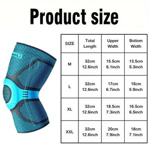 สนับเข่ากีฬา Kunli Premium ป้องกันรอบด้าน ระบายอากาศได้ดี พร้อมซิลิโคนและสปริงเสริม สำหรับวิ่งและออกกำลังกาย - Product Image 2