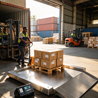 Balance au sol industrielle en acier inoxydable robuste KUNSCALE YK-SFD 300 kg avec précision de 500 g, prise en charge OEM, garantie 1 an