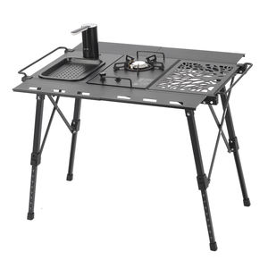 Table de pique-nique et barbecue IGT pliable en aluminium, légère et modulable, pour l'extérieur – Offre spéciale OEM - Product Image 1