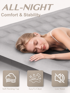 OEM ODM Queen Air <strong>Mattress</strong> Built <strong>Pump</strong> 18" Upgraded One-Touch Inflatable PVC Portable Blow <strong>Mattress</strong> Home Gym Camping Guests - Product Image 6