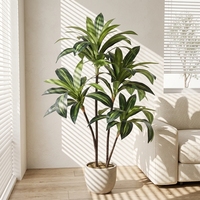 Plantes et verdure artificielles de qualité supérieure, 4 pieds, plante Dracaena marginata, arbre artificiel hyper-réaliste pour la décoration du salon