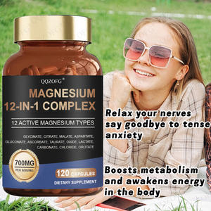 OEM al por mayor 120 cápsulas 700MG magnesio 12 en 1 complejo corazón <span class=keywords><strong>sueño</strong></span> salud ósea suplementos minerales esenciales - Product Image 4